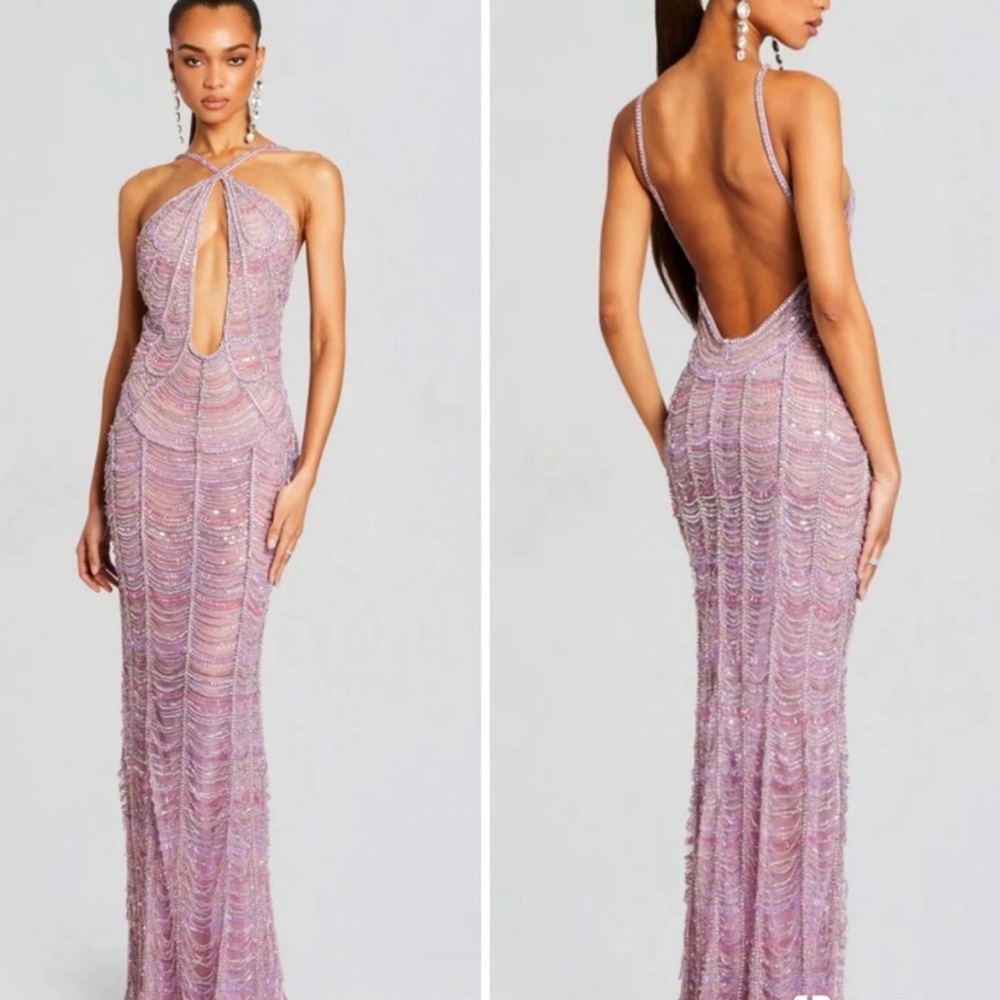 Retrofete Lavender Sequin Gown